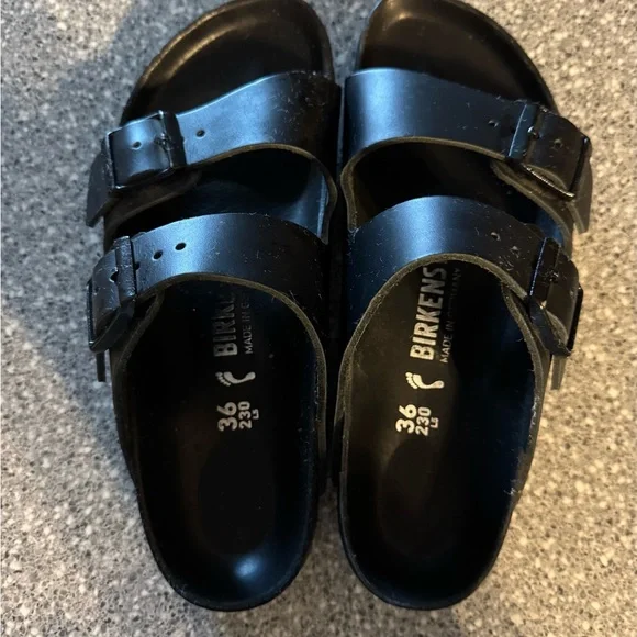 Birkenstock Arizona All Leather Black Sz 36 - Picture 2 of 5